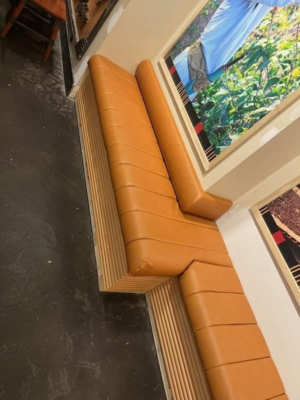 Coffee shop custom booth seating